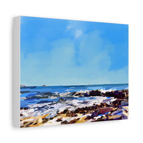 Seaside Coastal Beach Canvas Print — Matte Stretched Wall Art