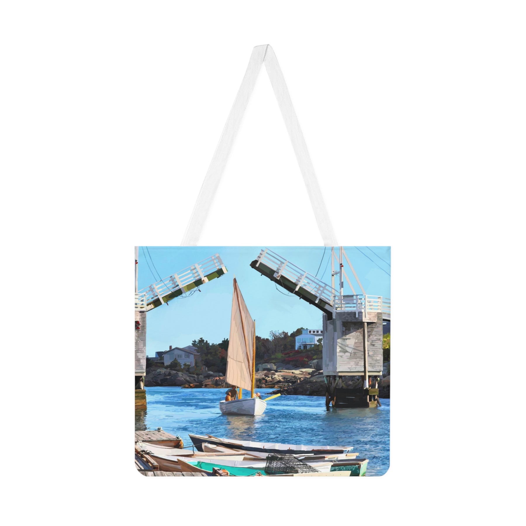 Perkins Cove Tote Bag — Ogunquit Maine Art by Emily Kalina