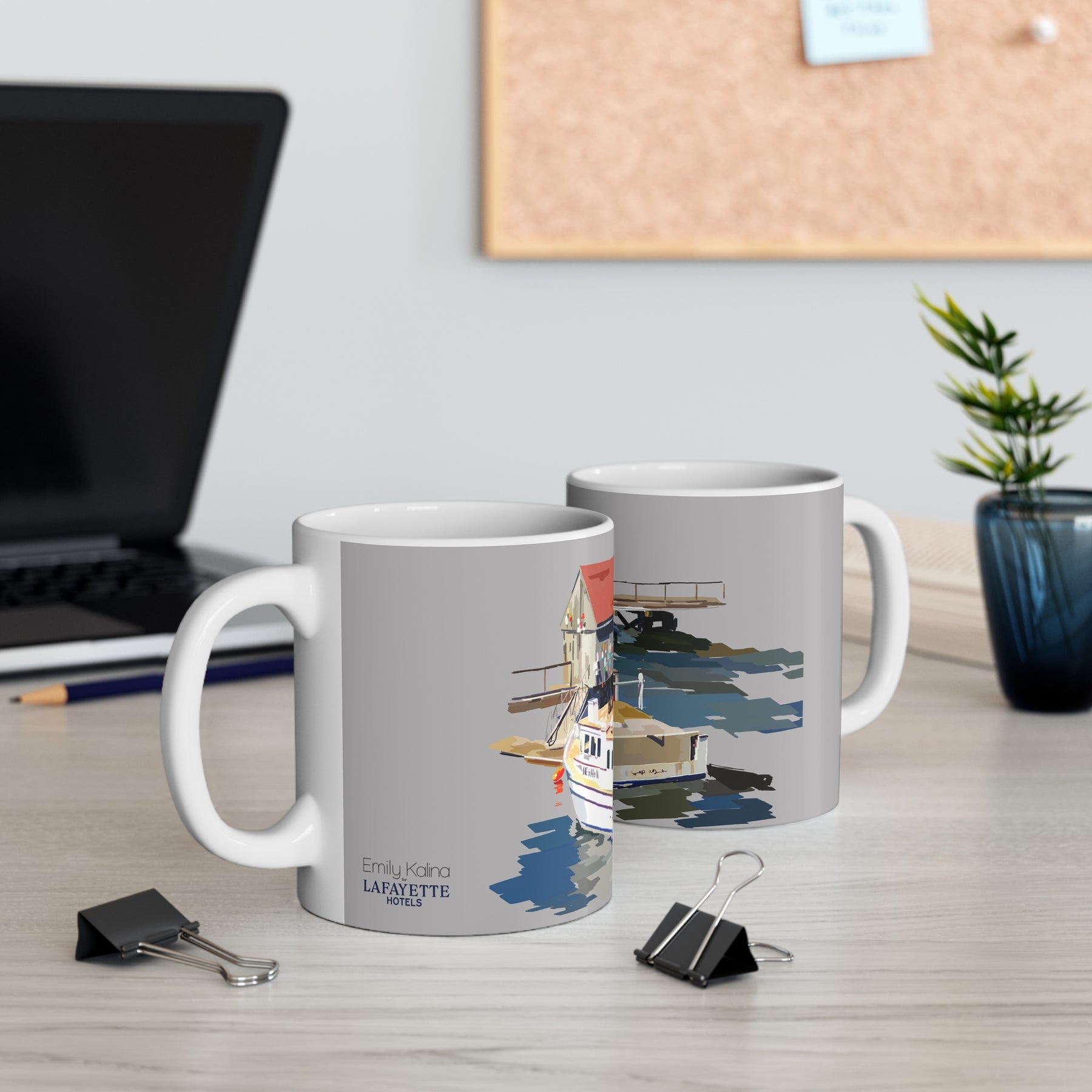 The Lobster Shack I Mug – Coastal Harbor Boat Art