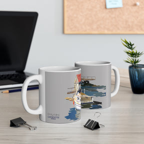 The Lobster Shack I Mug – Coastal Harbor Boat Art