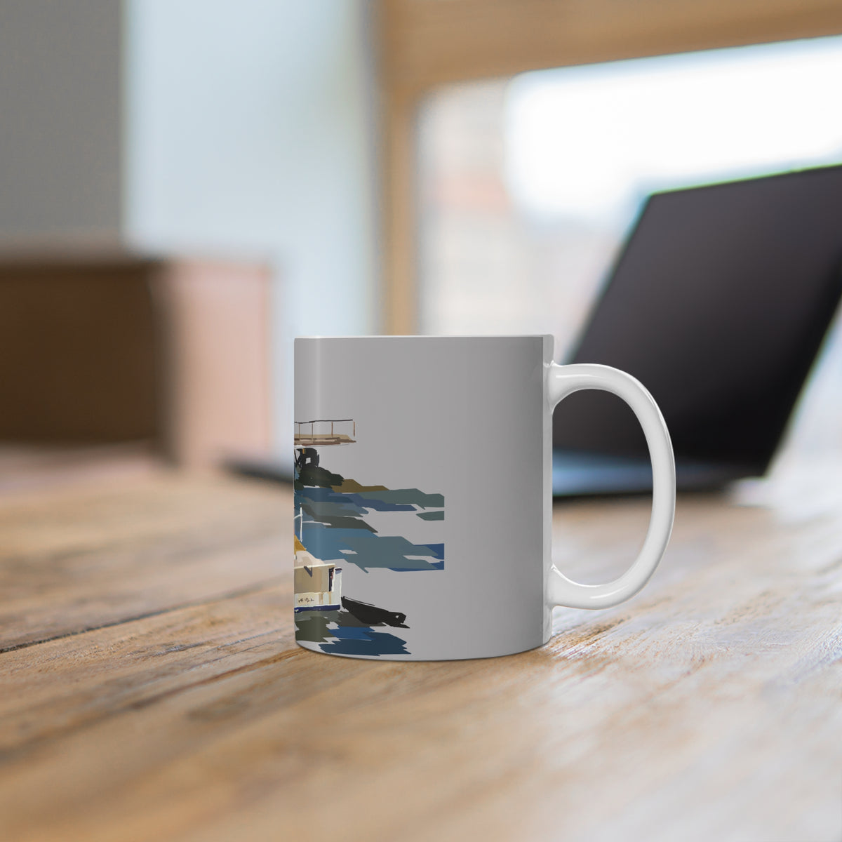 The Lobster Shack I Mug – Coastal Harbor Boat Art