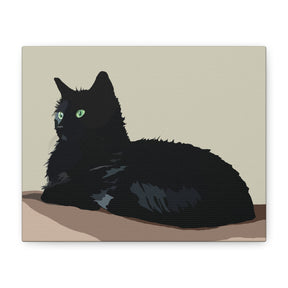 Asher at Attention - Matte Canvas Wall Art