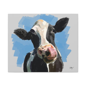 Violet the Cow - Canvas Matte Stretched Wall Art