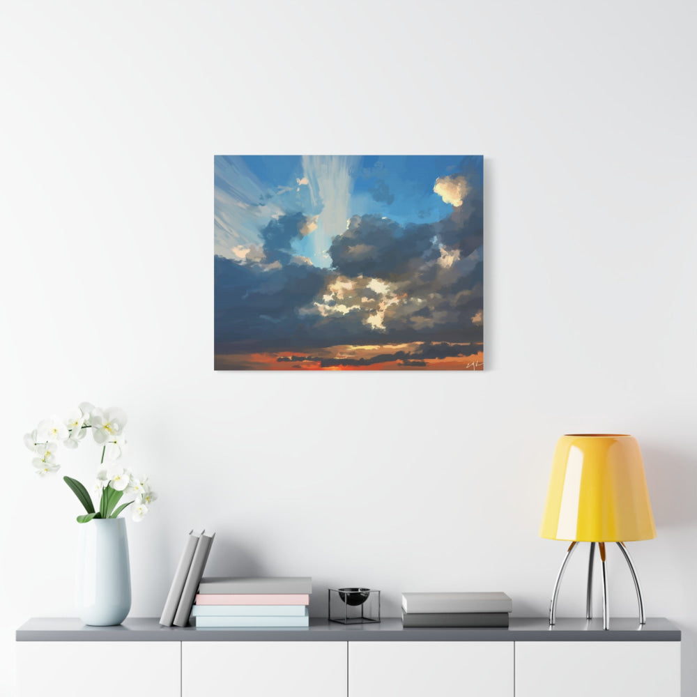 God Light – Sun Streaming Through Clouds | Canvas Wall Print