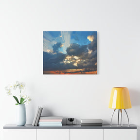 God Light – Sun Streaming Through Clouds | Canvas Wall Print