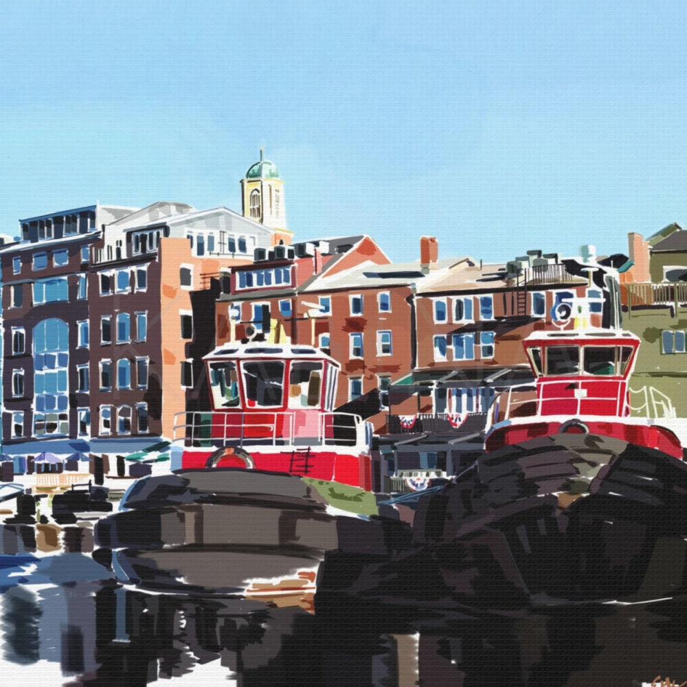 Moran Tugboats – Portsmouth NH Canvas Print- Artist Emily Kalina