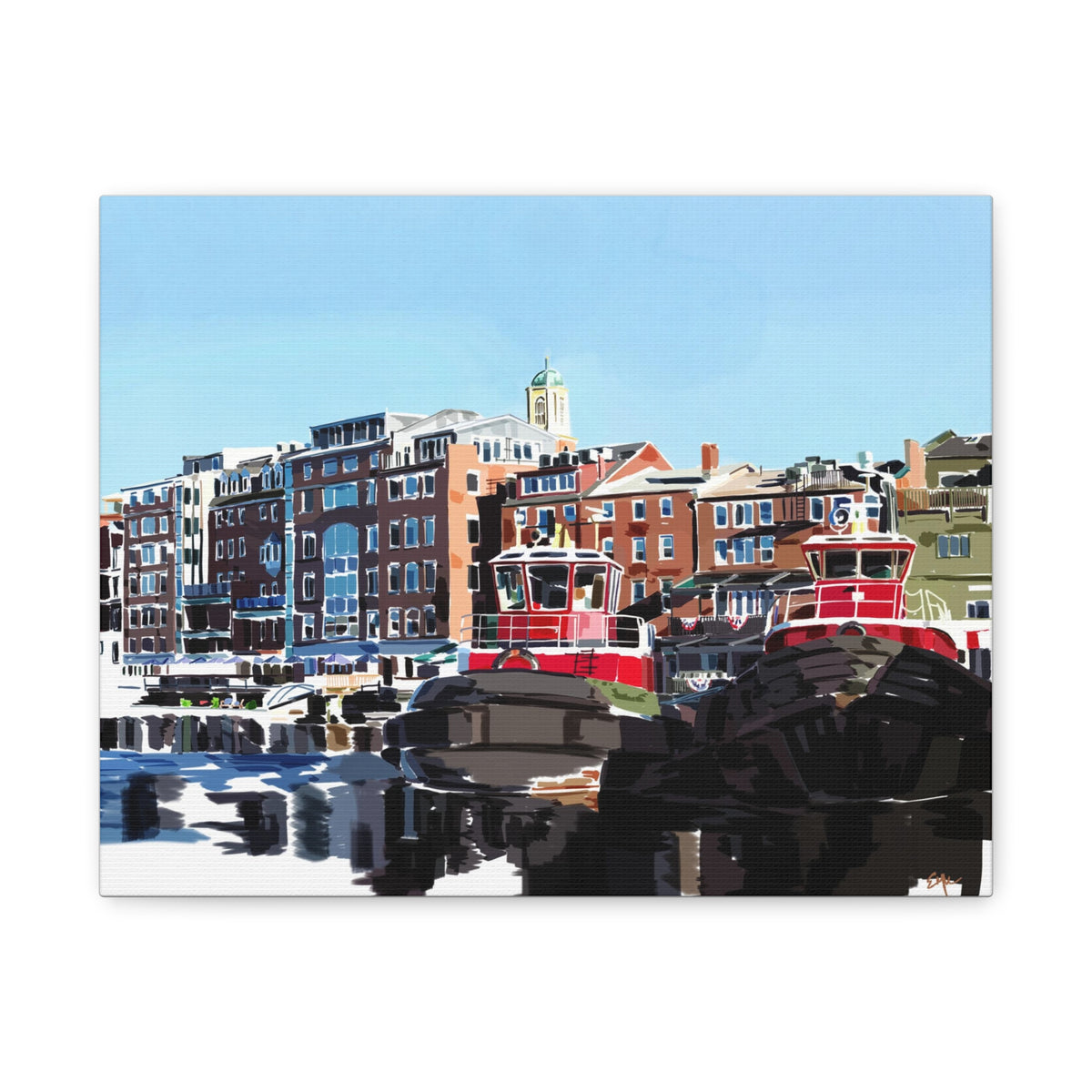 Moran Tugs – Seacoast Boats Canvas Print