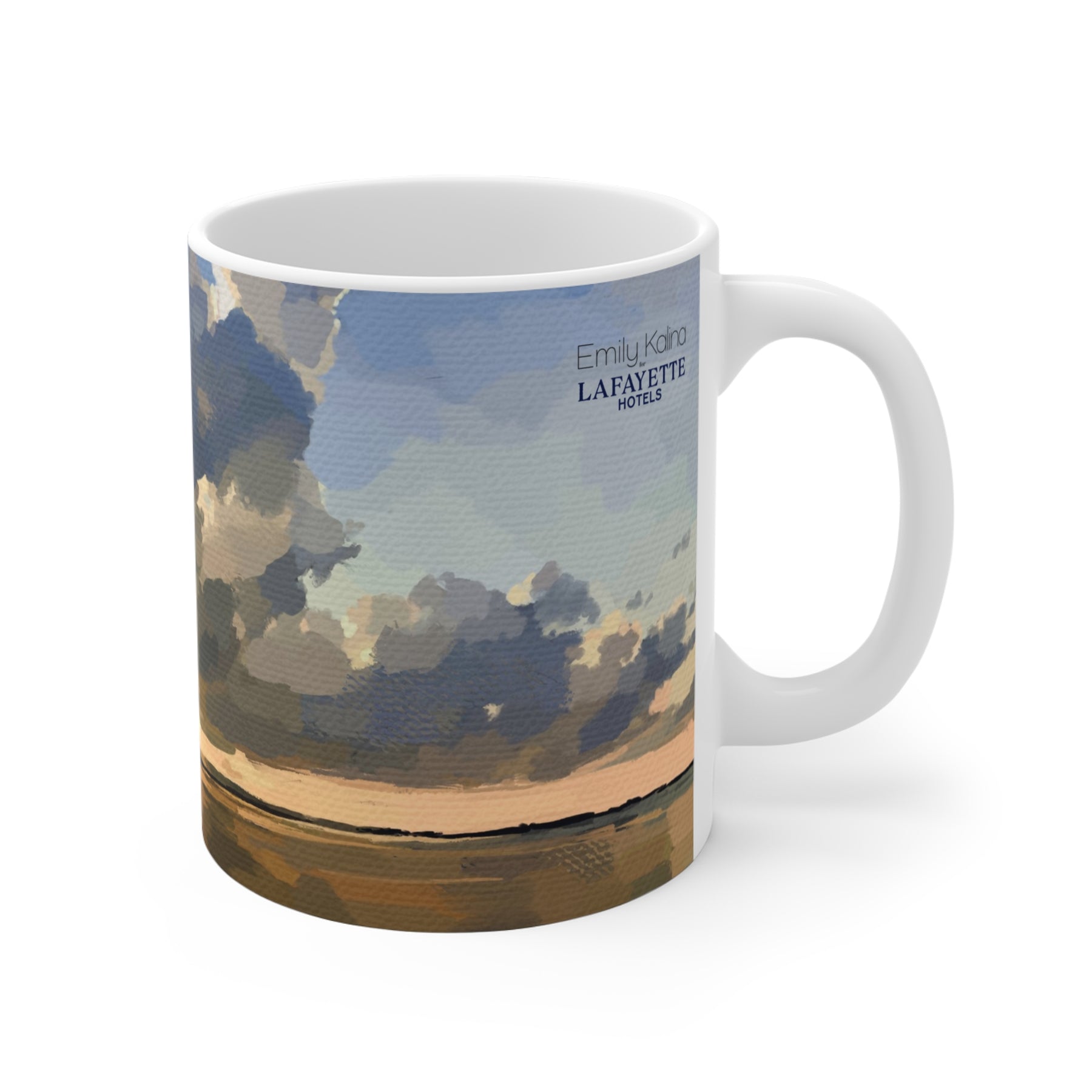 A Break in the Clouds Mug — Seascape Art by Emily Kalina