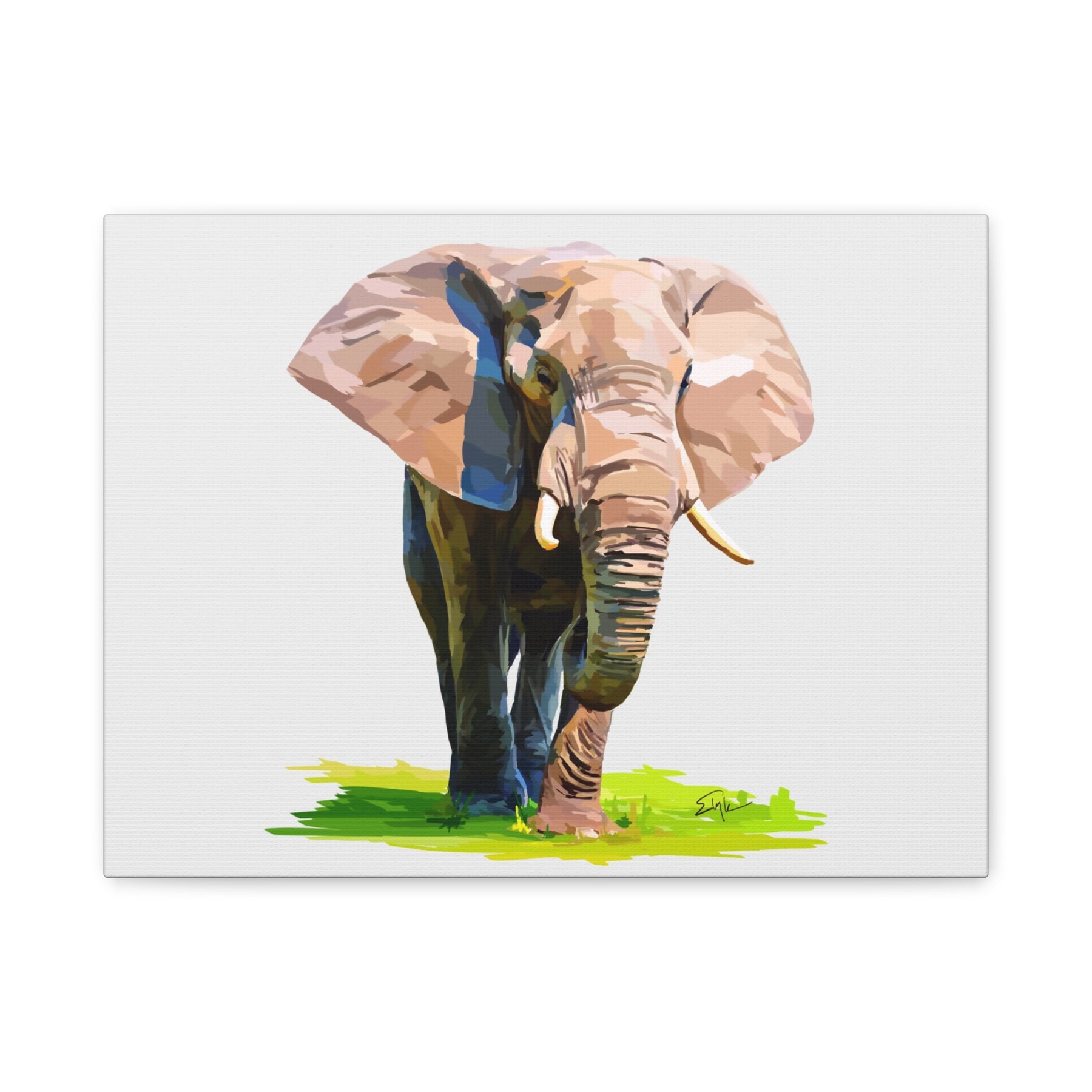 Elephant Canvas Print — Matte Stretched Wall Art