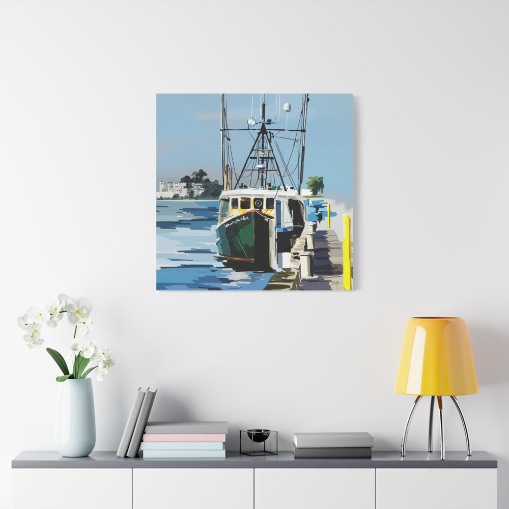 Fishing Boat in the Marina – Canvas Print | Emily Kalina