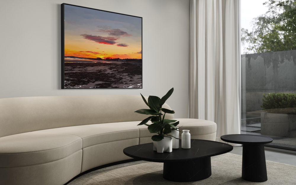 Parsons Beach Maine Sunset Canvas Print | Coastal Wall Art