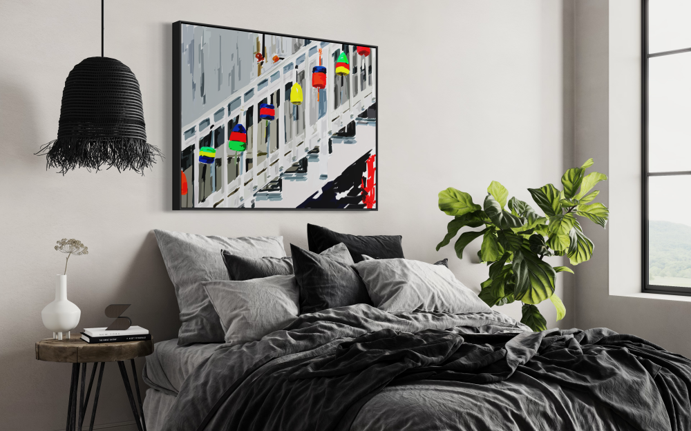 Buoys I – Coastal Staircase Canvas Print | Emily Kalina