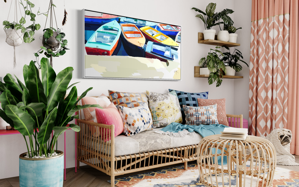 Colorful Rowboats – Canvas Print | Emily Kalina