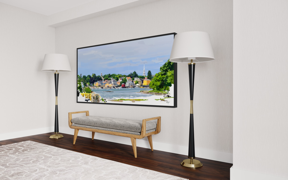 Portsmouth from New Castle – Panoramic Canvas Print | Emily Kalina
