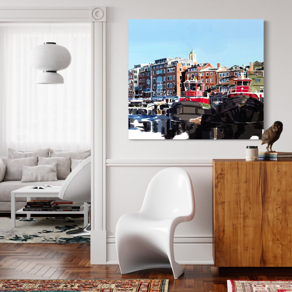 Moran Tugboats – Portsmouth NH Canvas Print- Artist Emily Kalina