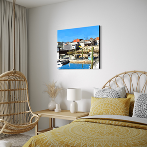 Boothbay Harbor From the Water — Maine Coastal Town Canvas Print