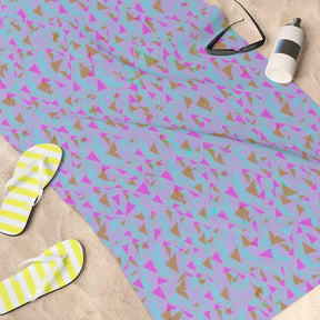 Purple Geo Beach Towel